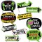 Big Dot of Happiness Funny Zombie Zone - Halloween or Birthday Zombie Crawl Party Photo Booth Props Kit - 10 Piece